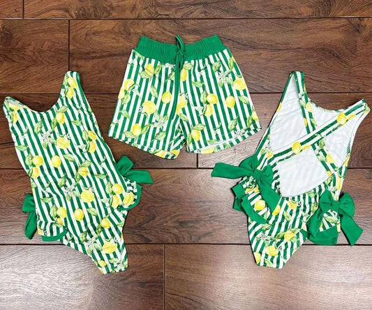 Green & Lemons Swimwear Set